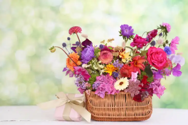 Flowers Gift Basket