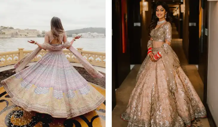 Over-the-Elbow Dupatta Draping Styles For Lehenga