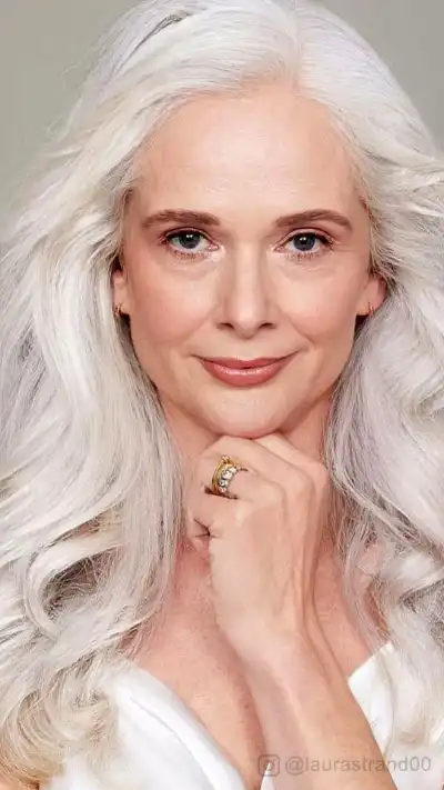 Simple White Hair for Women Over 60